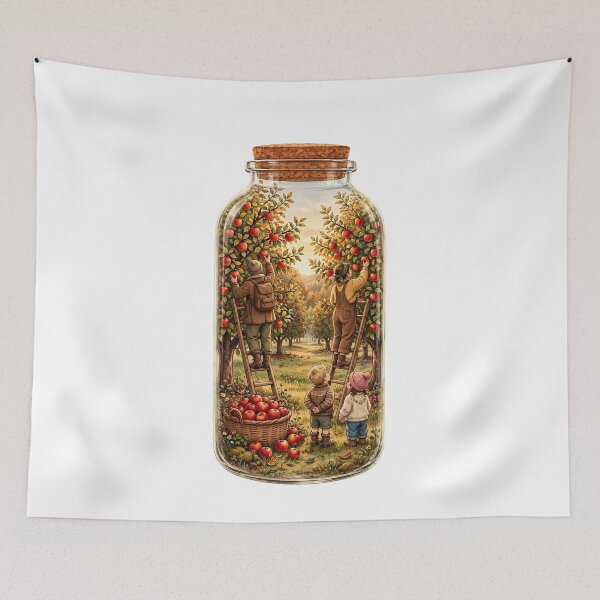 Item preview, Apple Picking in a Jar - Cozy Fall Orchard Family Autumn designed and sold by Neurospicy Trolls.