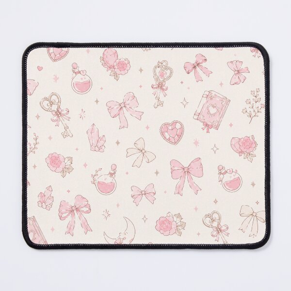 Item preview, Coquette Bow Pink Romantic Hearts Magic Girl Pattern Graphic Tee designed and sold by TM DESIGNS AND MORE.