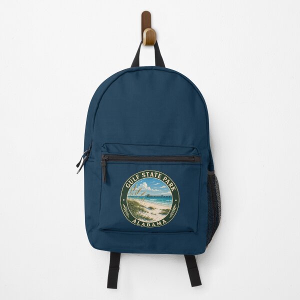 Item preview, Gulf State Park Alabama Illustration Travel Art Badge designed and sold by KrisSidDesigns.
