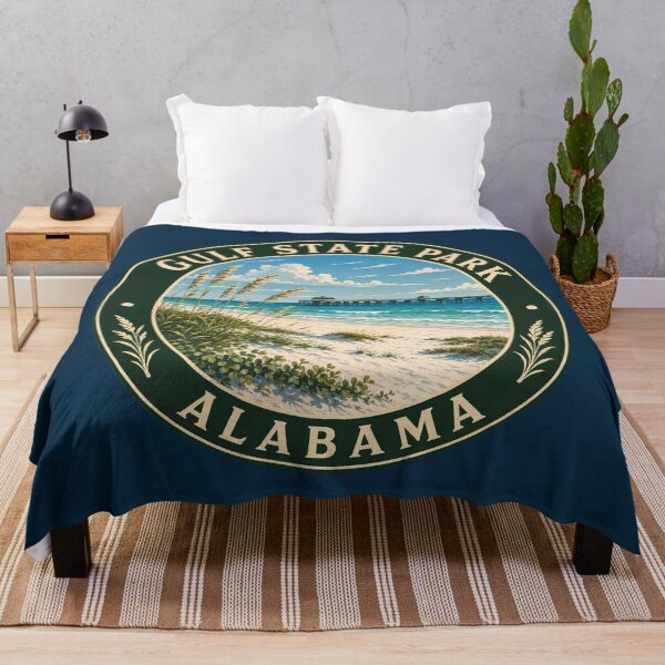 Item preview, Gulf State Park Alabama Illustration Travel Art Badge designed and sold by KrisSidDesigns.