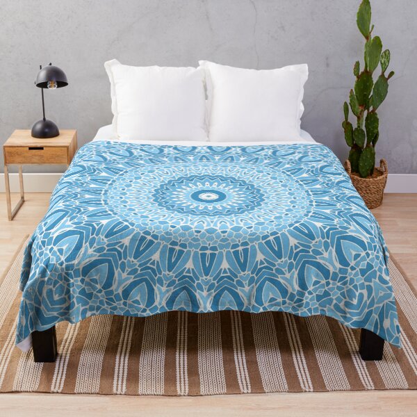 Item preview, Bluer Than Blue Mandala designed and sold by Kelly Dietrich Mandala & Fractal Art.