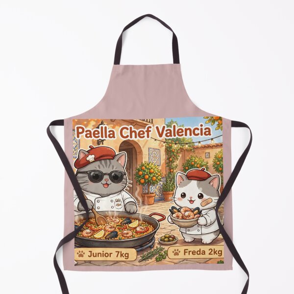 Item preview, Freda and Junior Paella Chef Valencia - Kawaii Spanish Cooking Cats designed and sold by MAISON SYLVIE.