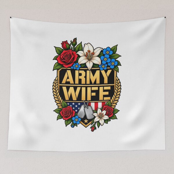 Item preview, Army Wife Floral designed and sold by Worn With Honor.