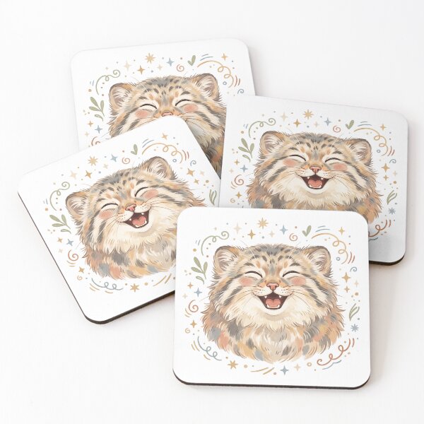 Item preview, Happy Pallas Cat (Manul) | Maximum Floof Cute Wild Cat Design designed and sold by HelgaCraftery.