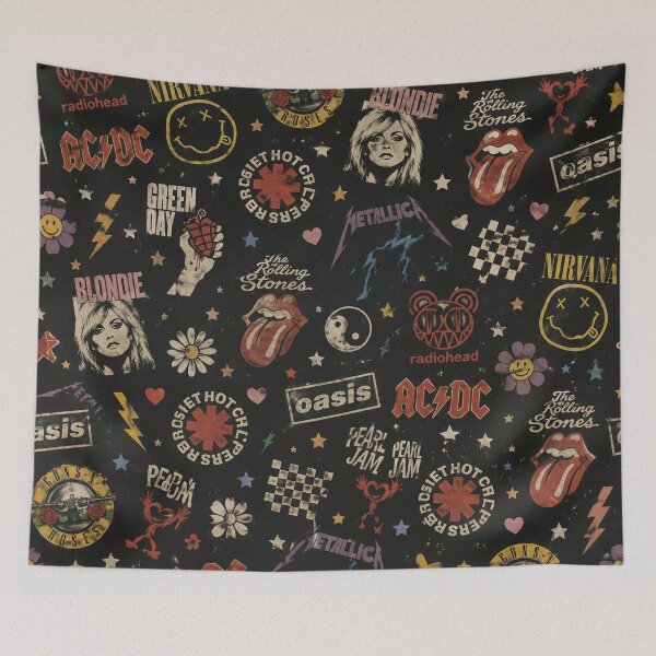 Item preview, 90s Alternative Rock Band Collage Vintage Concert Graphic Tee designed and sold by TM DESIGNS AND MORE.