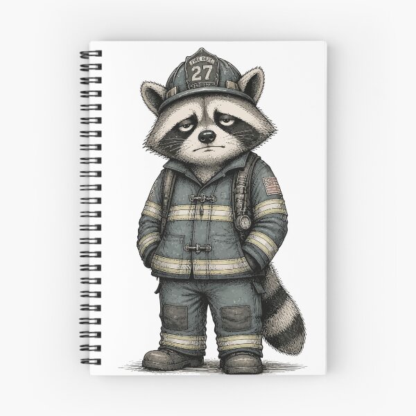 Item preview, Firefighter Raccoon designed and sold by Orivane Shop.