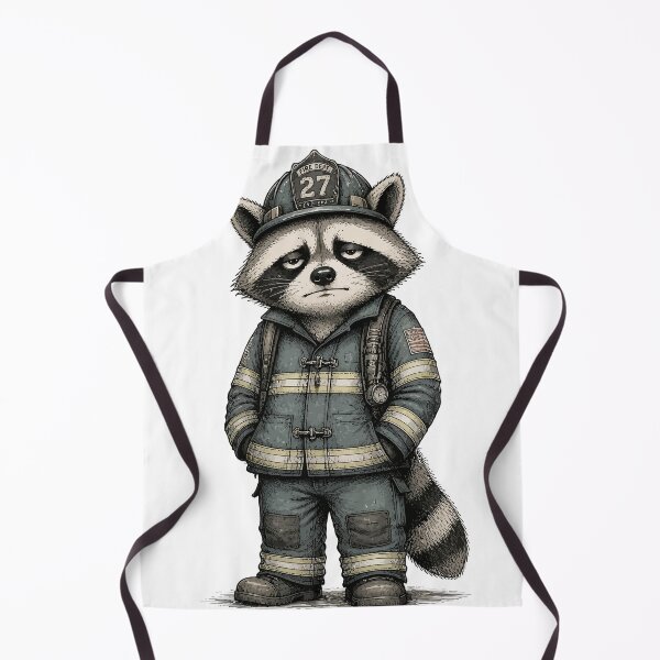 Item preview, Firefighter Raccoon designed and sold by Orivane Shop.