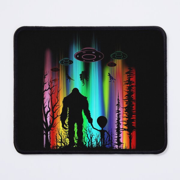 Item preview, Bigfoot and Alien Funny Vintage Retro UFO designed and sold by ciaro-media.