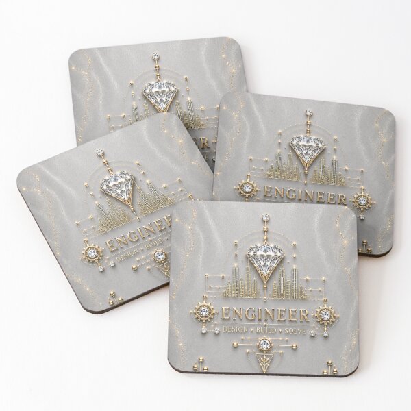Item preview, Engineer – Silver Pearl Gold Diamond Engineering Design designed and sold by HO•Designs.