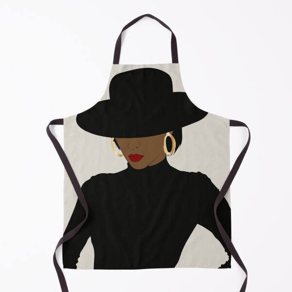 Item preview, Golden Noir – Elegant Black Woman in Wide-Brim Hat Minimalist Fashion Art designed and sold by dennaibz.