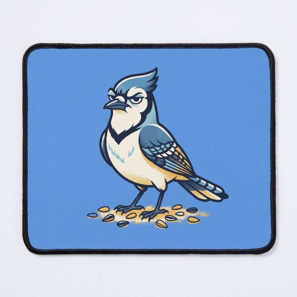 Item preview, Grumpy Blue Jay – Tiny Bird Big Attitude designed and sold by JenniferMoren.