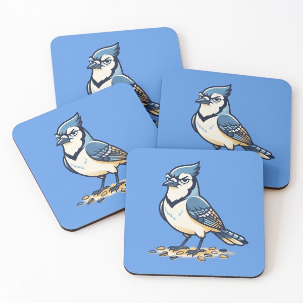 Item preview, Grumpy Blue Jay – Tiny Bird Big Attitude designed and sold by JenniferMoren.