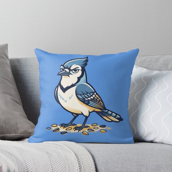 Item preview, Grumpy Blue Jay – Tiny Bird Big Attitude designed and sold by JenniferMoren.