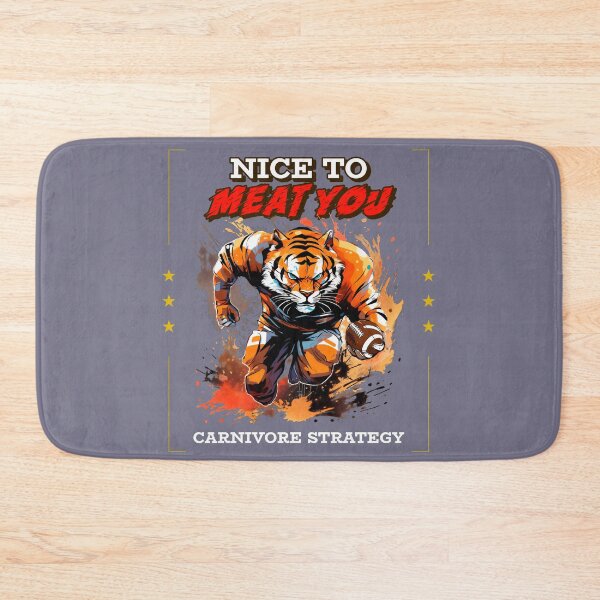 Item preview, Carnivore Diet Tiger – Nice to Meat You Pun Art designed and sold by Anetta86.