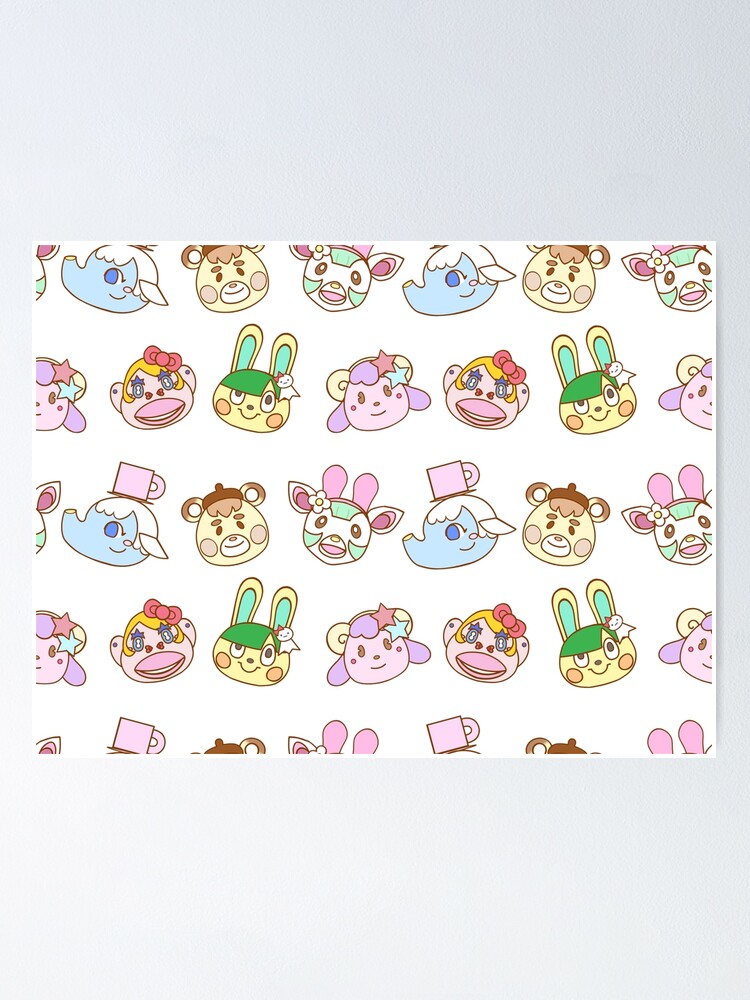 Sanrio X Animal Crossing Rilla Chai Etoile Chelsea Toby Marty Poster By Brianneb Redbubble