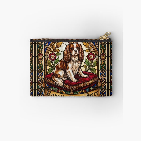 Item preview, Cavalier King Charles Stained Glass Dog Art designed and sold by pinkal.