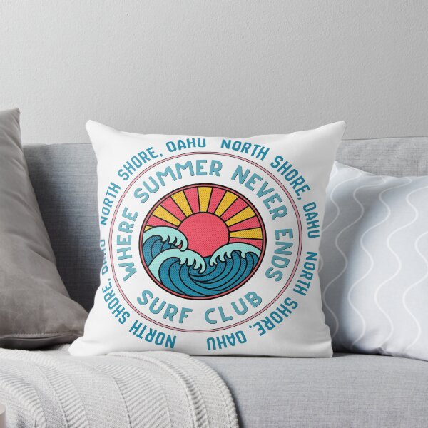 Item preview, North Shore Oahu Surf Club Retro Sunset Wave Badge Design designed and sold by DonnaRaine.