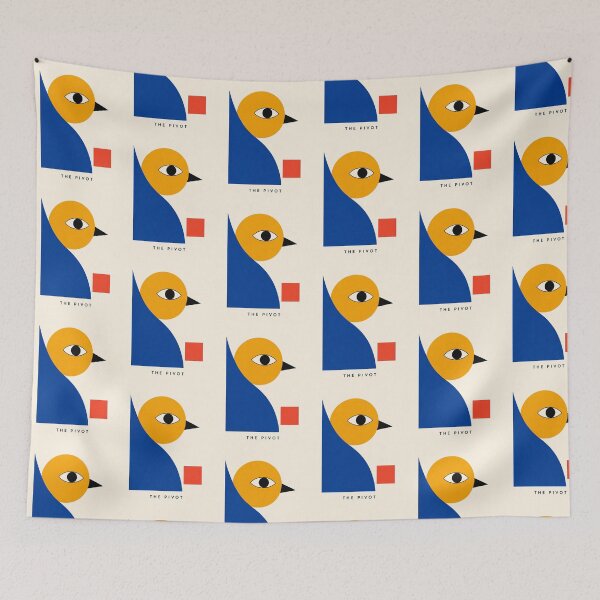Item preview, Geometric Mid-Century Bird Art — The Pivot designed and sold by Filora Atelier | Bird Art.