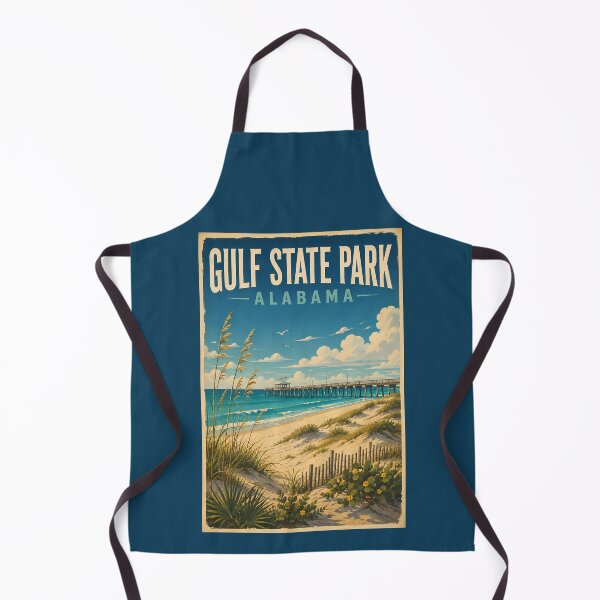 Item preview, Gulf State Park Alabama Illustration Travel Art Vintage designed and sold by KrisSidDesigns.