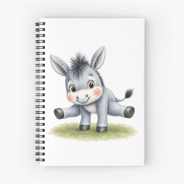 Item preview, Straddle Lift Pose Donkey Yoga Watercolor Print designed and sold by YogiAnimalArt.