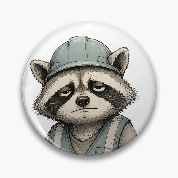 Item preview, Construction Raccoon designed and sold by Orivane Shop.