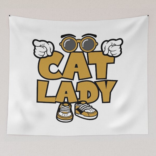 Item preview, CAT LADY - PETS Words Character Bold Retro designed and sold by NFTWords.