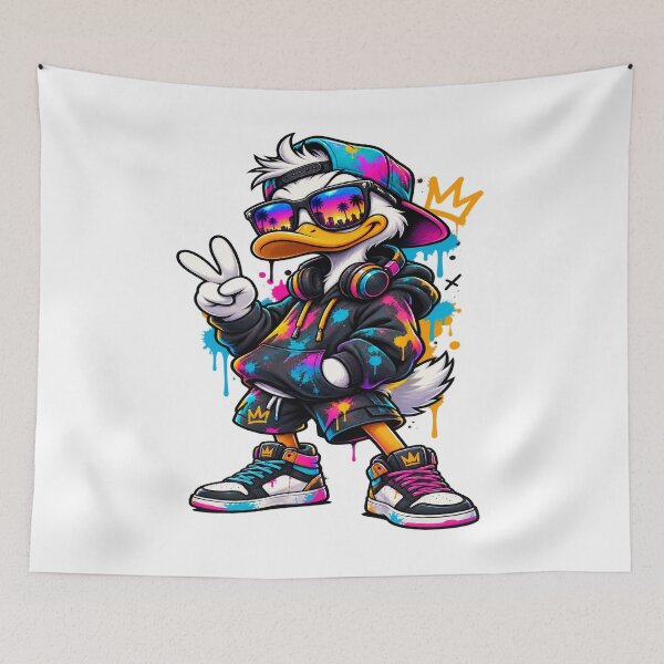 Item preview, Cool Graffiti Duck Streetwear Character designed and sold by JMDG Studio.