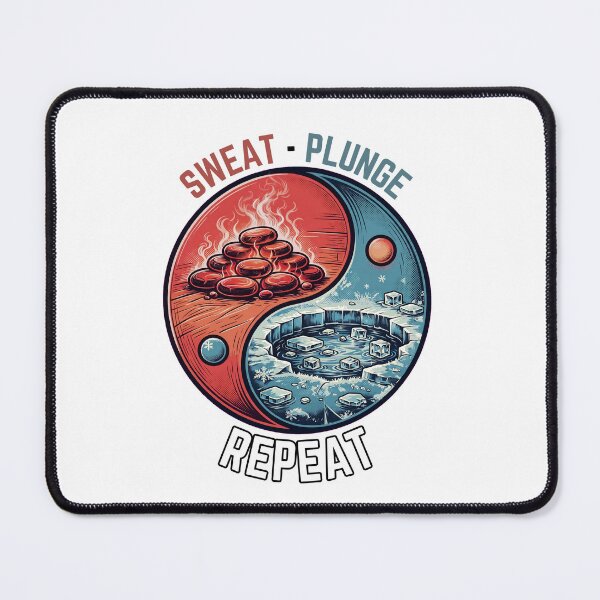 Item preview, Sweat Plunge Repeat - Yin Yang Sauna and Cold Plunge Ice Bath Lover designed and sold by Neurospicy Trolls.