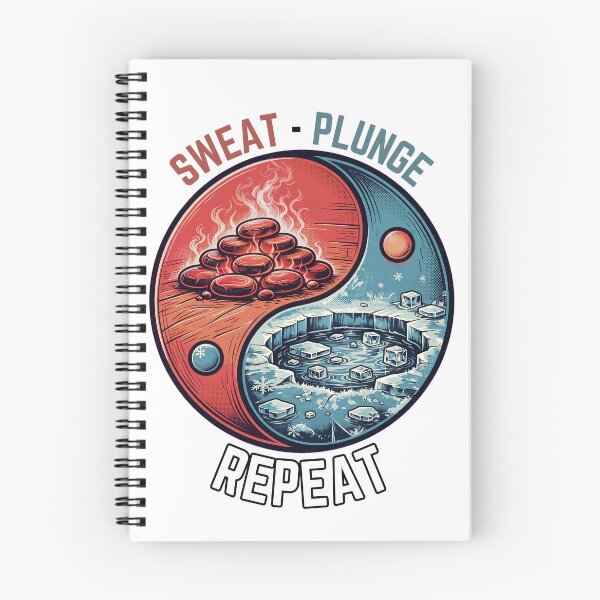 Item preview, Sweat Plunge Repeat - Yin Yang Sauna and Cold Plunge Ice Bath Lover designed and sold by Neurospicy Trolls.