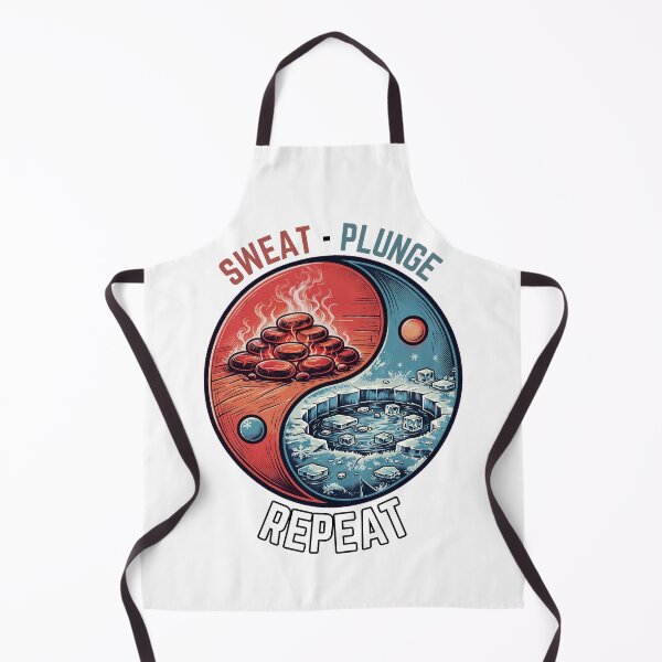 Item preview, Sweat Plunge Repeat - Yin Yang Sauna and Cold Plunge Ice Bath Lover designed and sold by Neurospicy Trolls.