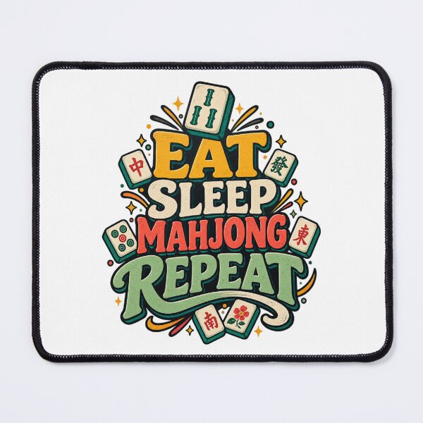 Item preview, Eat Sleep Mahjong Repeat, Mahjong Tile Game Players Performance Funny Gaming Humor Lovers designed and sold by Teeture.