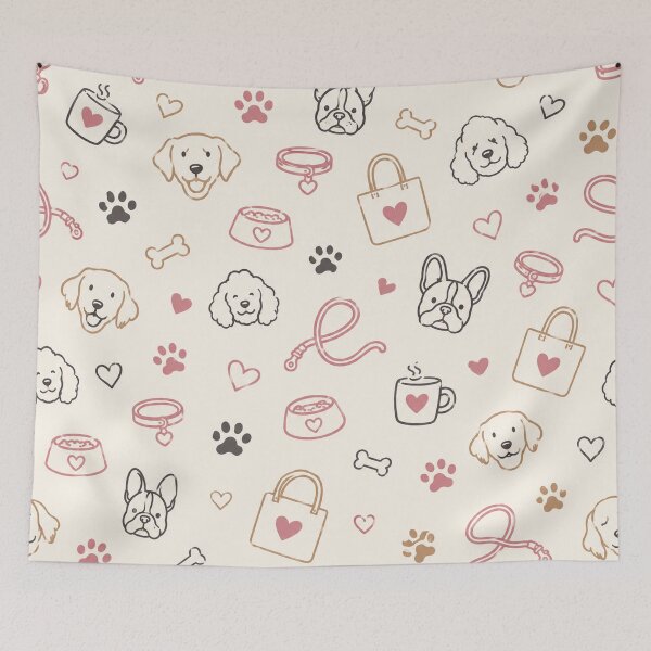 Item preview, Dog Mom Puppy Love Paw Print Cute Pet Pattern Graphic Tee designed and sold by TM DESIGNS AND MORE.