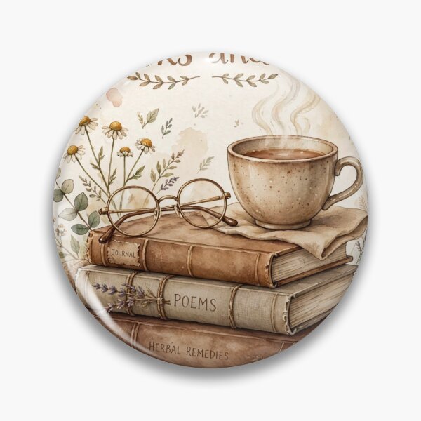 Item preview, Books and Tea Cozy Aesthetic Cottagecore Art Print designed and sold by Softlife by Harvir.