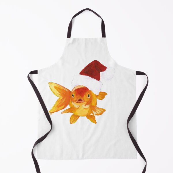 Item preview, Original Acrylic Painted Christmas Goldfish Wearing a red Santa hat designed and sold by BurgessFamily.