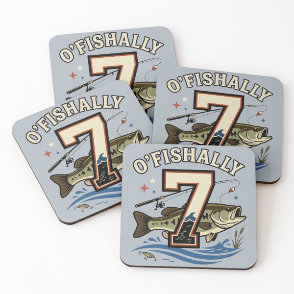 Item preview, O'fishally 7 Funny Fishing Birthday Boy Turning Seven designed and sold by FreshVibe Prints.