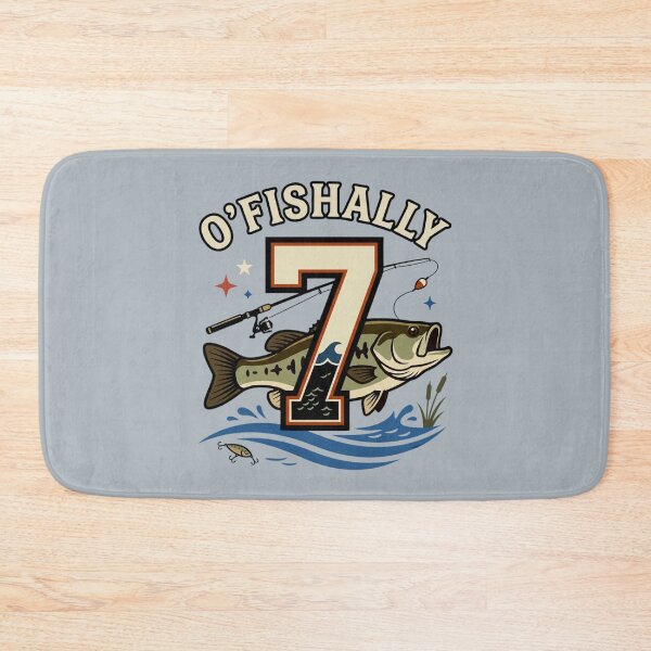 Item preview, O'fishally 7 Funny Fishing Birthday Boy Turning Seven designed and sold by FreshVibe Prints.
