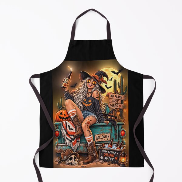 Item preview, No Plans Just Vibes – Western Halloween Witch designed and sold by Cardio Boutique.