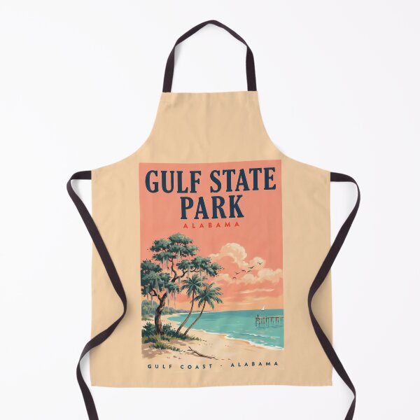 Item preview, Gulf State Park Beach Alabama Illustration Travel Art Vintage designed and sold by KrisSidDesigns.