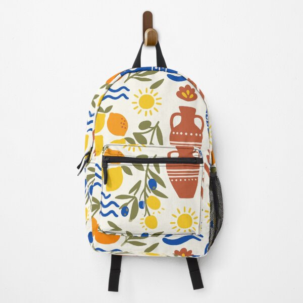 Item preview, Mediterranean Summer Lemons, Olives, and Amphora Pattern designed and sold by artistastshirt.