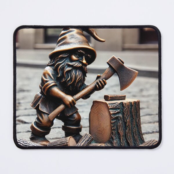 Item preview, Wroclaw Gnome Chopping Wood designed and sold by Purrfecta.