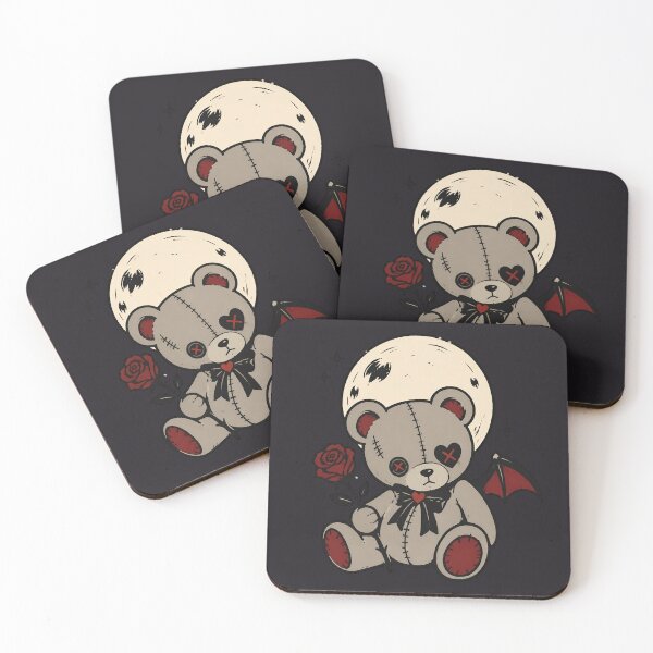 Item preview, Cute Gothic Teddy Bear Under a Full Moon designed and sold by MusesWhispers.