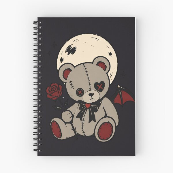Item preview, Cute Gothic Teddy Bear Under a Full Moon designed and sold by MusesWhispers.