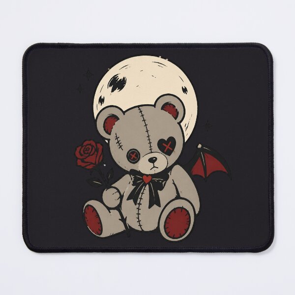Item preview, Cute Gothic Teddy Bear Under a Full Moon designed and sold by MusesWhispers.