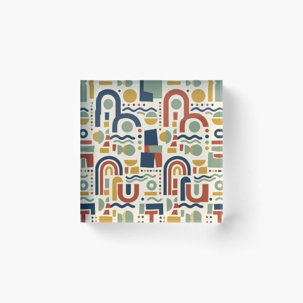 Item preview, Mid-Century Modern Abstract Geometric Arches Pattern designed and sold by artistastshirt.