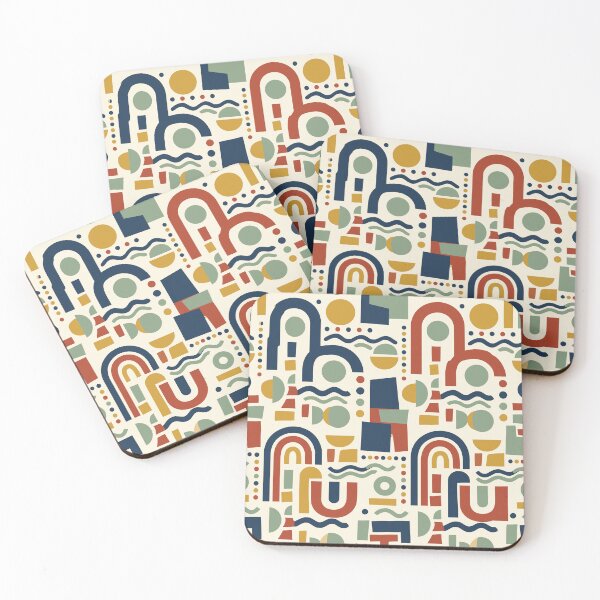 Item preview, Mid-Century Modern Abstract Geometric Arches Pattern designed and sold by artistastshirt.