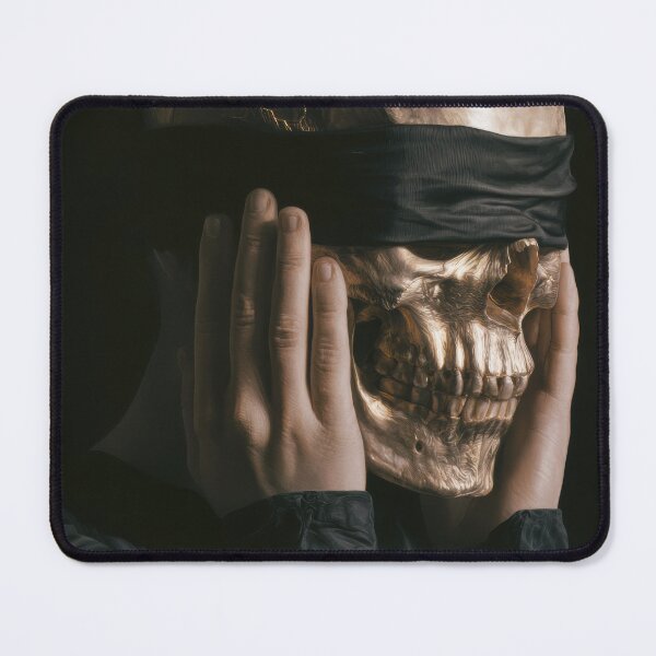 Item preview, Blindfolded Bronze Memento Mori Skull designed and sold by Shannon Hilson.