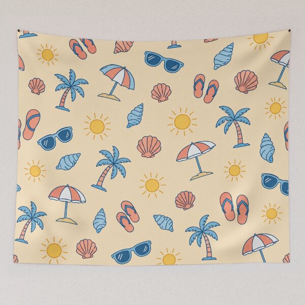 Item preview, Beach Vacation Sunshine Palm Tree Summer Pattern Graphic Tee designed and sold by TM DESIGNS AND MORE.