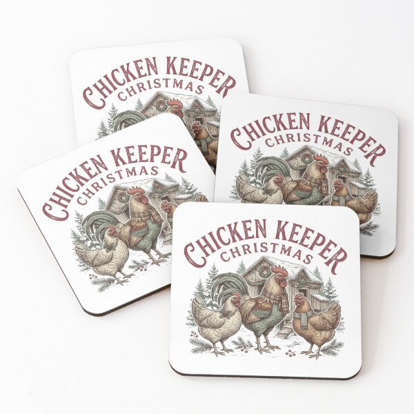 Item preview, Chicken Keeper Christmas Vintage Backyard Poultry Coop Farmer Emblem designed and sold by raedattia.