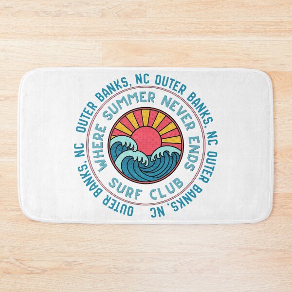 Item preview, Outer Banks NC Surf Club Retro Sunset Wave Badge Design designed and sold by DonnaRaine.