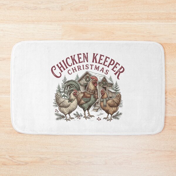 Item preview, Chicken Keeper Christmas Vintage Backyard Poultry Coop Farmer Emblem designed and sold by raedattia.
